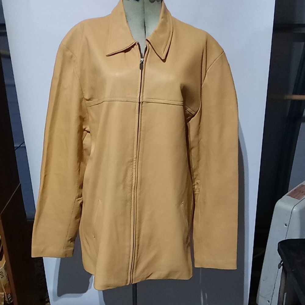Custom Made Tan Leather Jacket